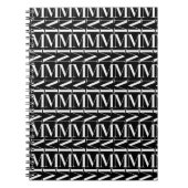 Monogram Initiaal letter M Notitieboek (Voorkant)
