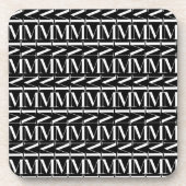 Monogram Initiaal letter M Onderzetter (Voorkant)