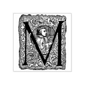 Monogram  initiaal letter M Rubberstempel (Afrduk)