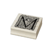  Monogram  initiaal letter M Rubberstempel (Stempel)