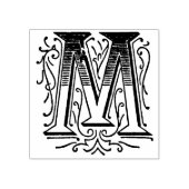  Monogram  initiaal letter M Rubberstempel (Afrduk)