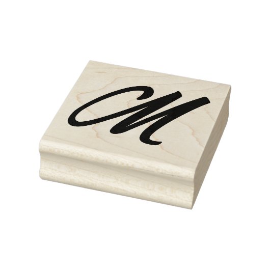 Monogram Initiaal letter M Rubberstempel (Stempel)