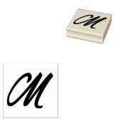 Monogram Initiaal letter M Rubberstempel (Gestempeld)