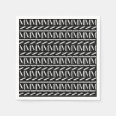 Monogram Initiaal letter M Servetten (Voorkant)