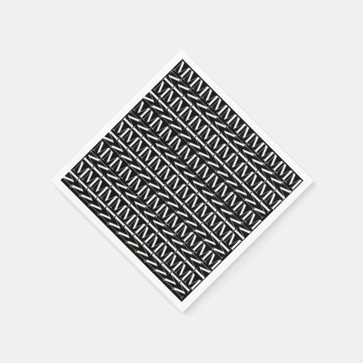 Monogram Initiaal letter M Servetten (Hoek)