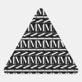 Monogram Initiaal letter M Sticker (Voorkant)