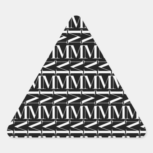 Monogram Initiaal letter M Sticker (Voorkant)