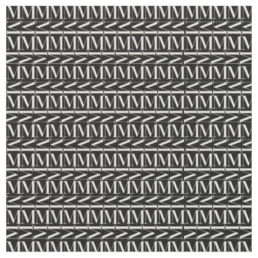 Monogram Initiaal letter M Stof (Close Up)