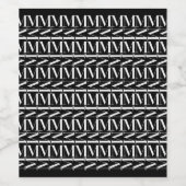 Monogram Initiaal letter M Wijn Etiket (Enkel label)
