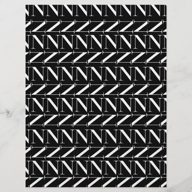 Monogram Initiaal letter N (Voorkant)