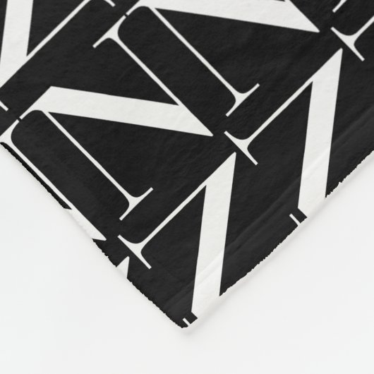 Monogram Initiaal letter N Fleece Deken (Hoek)