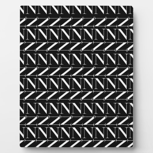 Monogram Initiaal letter N Fotoplaat (Voorkant)