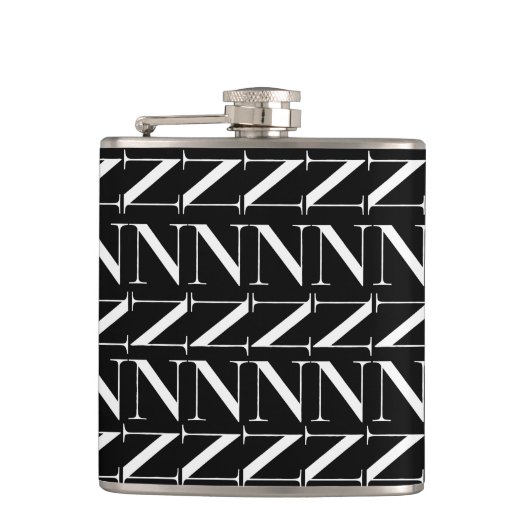 Monogram Initiaal letter N Heupfles (Voorkant)