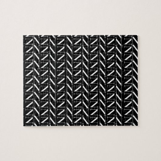 Monogram Initiaal letter N Legpuzzel (Horizontaal)