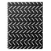 Monogram Initiaal letter N Notitieboek (Voorkant)