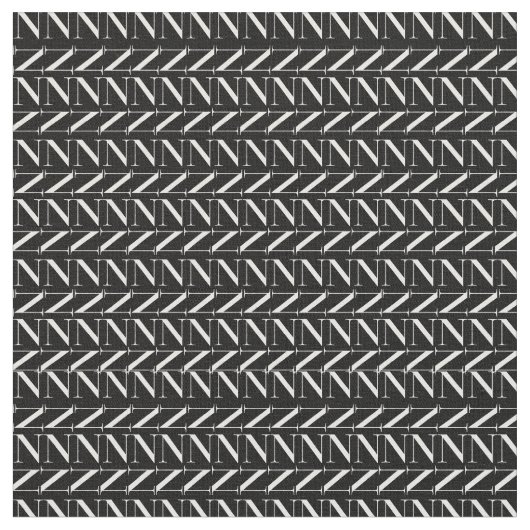 Monogram Initiaal letter N Stof (Close Up)