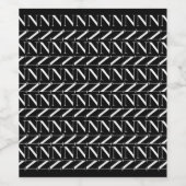 Monogram Initiaal letter N Wijn Etiket (Enkel label)