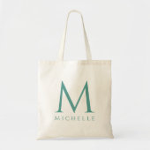Monogram Initiaal Letter Names Moderne Sjabloon Tote Bag (Voorkant)