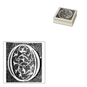 Monogram initiaal letter O Rubberstempel (Gestempeld)