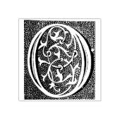 Monogram initiaal letter O Rubberstempel (Afrduk)