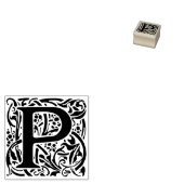 Monogram initiaal letter P Rubberstempel (Gestempeld)