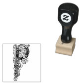 Monogram  initiaal letter P Rubberstempel (Gestempeld)