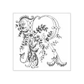 Monogram Initiaal Letter R Rubberstempel (Afrduk)