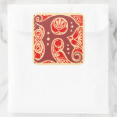  monogram Initiaal letter R Vierkante Sticker (Tas)