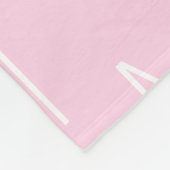Monogram initiaal letter roze wit aanpassen fleece deken (Hoek)