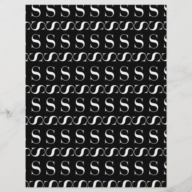 Monogram Initiaal letter S (Voorkant)