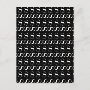 Monogram Initiaal letter S Briefkaart