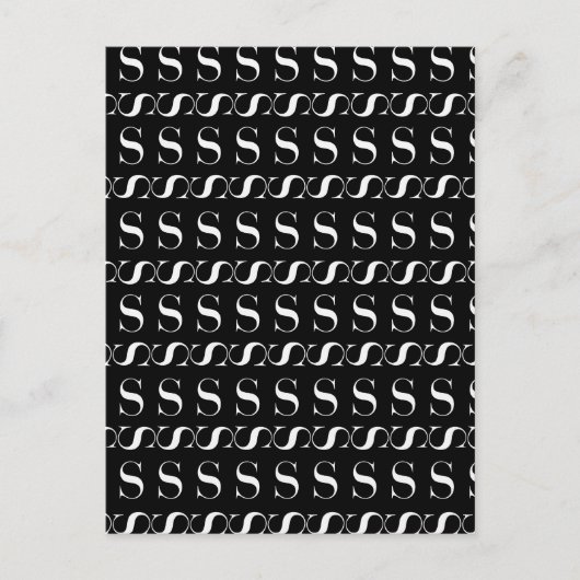 Monogram Initiaal letter S Briefkaart (Voorkant)