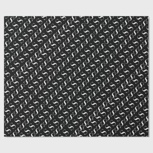 Monogram Initiaal letter S Cadeaupapier (Vlak)