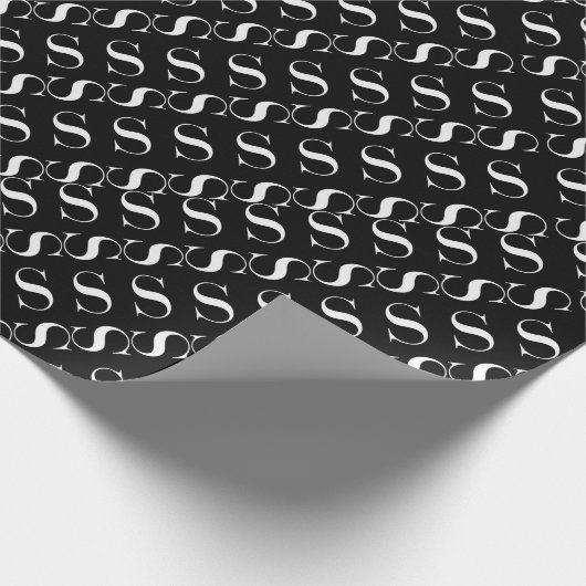 Monogram Initiaal letter S Cadeaupapier (Hoek)