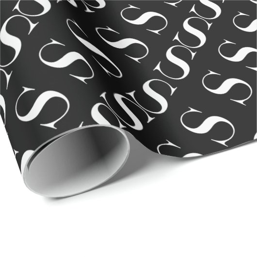 Monogram Initiaal letter S Cadeaupapier (Rol Hoek)