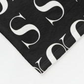 Monogram Initiaal letter S Fleece Deken (Hoek)