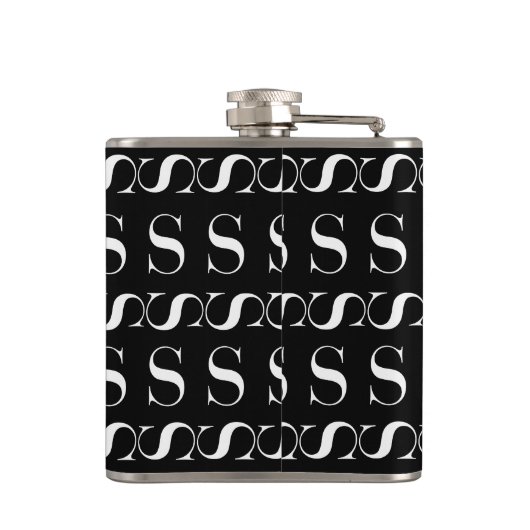 Monogram Initiaal letter S Heupfles (Achterkant)