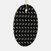 Monogram Initiaal letter S Keramisch Ornament (Rechts)