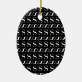 Monogram Initiaal letter S Keramisch Ornament (Voorkant)
