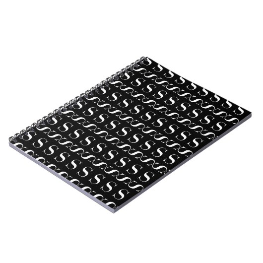 Monogram Initiaal letter S Notitieboek (Linkerzijde)