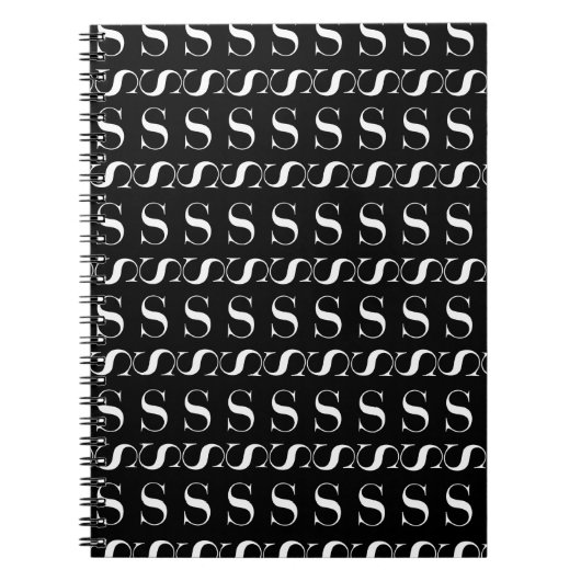 Monogram Initiaal letter S Notitieboek (Voorkant)