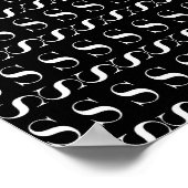 Monogram Initiaal letter S Poster (Hoek)