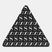 Monogram Initiaal letter S Sticker (Voorkant)