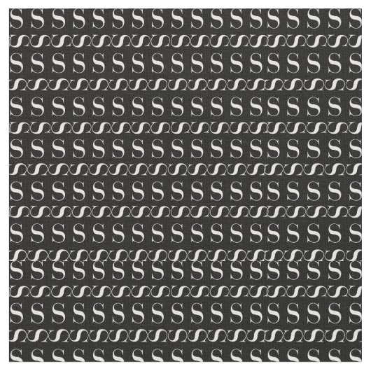 Monogram Initiaal letter S Stof (Close Up)