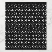 Monogram Initiaal letter S Wijn Etiket (Enkel label)