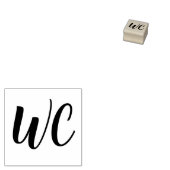 Monogram Initiaal Letter ( uw initialen ) Rubberstempel (Gestempeld)