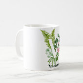 Monogram Initiaal Letter V | Moderne aangepaste na Koffiemok (Voorkant links)