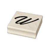 Monogram Initiaal letter W Rubberstempel (Stempel)