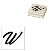 Monogram Initiaal letter W Rubberstempel (Gestempeld)