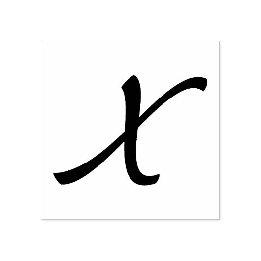 Monogram Initiaal letter X Rubberstempel (Afrduk)
